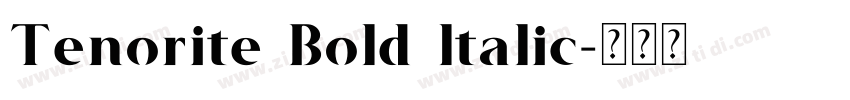 Tenorite Bold ltalic字体转换